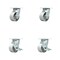 Service Caster 4 Inch Semi Steel Swivel Caster Set with Roller Bearings 2 Brakes SCC-30CS420-SSR-2-TLB-2 - alternate 1